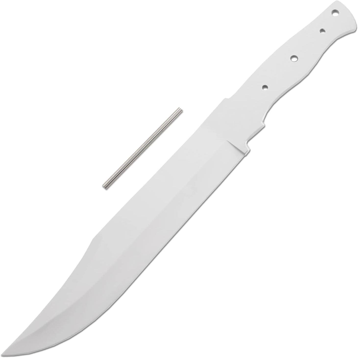 EZSMITH Knife Making Kit Camp Master DIY Fixed Blade (Blade Blank & Pinstock