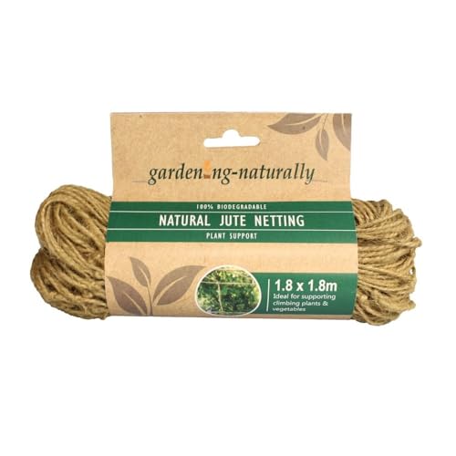 Jute Netting Pea and Bean Biodegradable String Netting (Natural 1.8m x 1.8m)