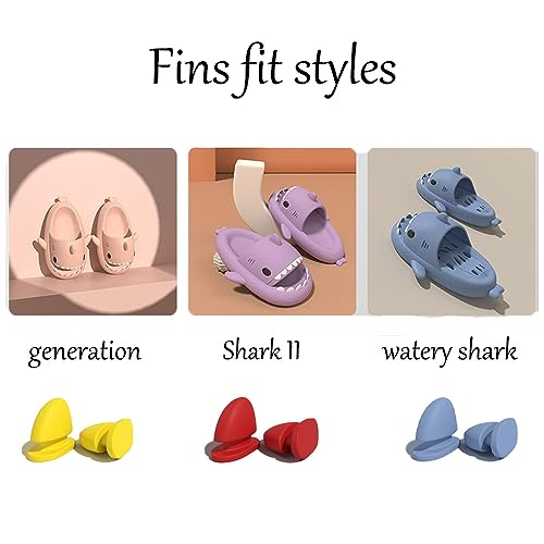 Zureto One Pairs Shark Slides Fins, Cloud Shark Slippers Replacement Top Fins DIY Accessories3