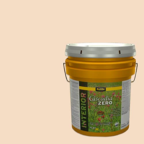 Rodda Paint CASCADIA ZERO Interior Flat Paint & Primer in One, 5-Gallon, Flower of Oahu
