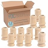 Set of 12 Unfinished Wood Classic Candle Cups - Unpainted, Natural Wood Finish for DIY Decorating and Personalization. The candle holders are sanded smooth and are ready to finish. Decorate them for country, modern, rustic or farmhouse decor SIZE - 2...