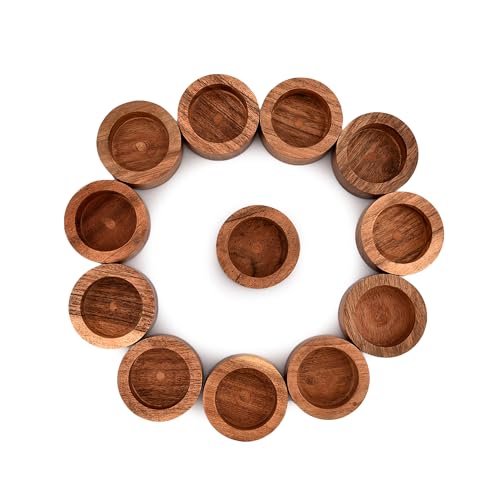 Nirman KC659 Acacia Wood Tealight Candle Holder thumb #3