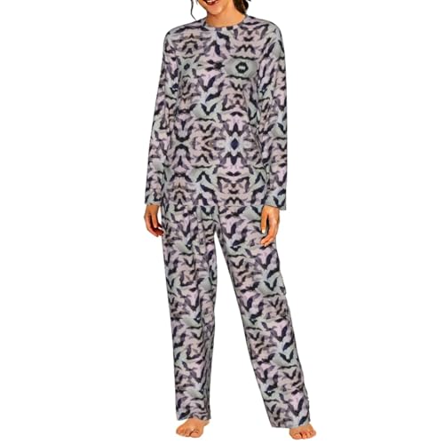 Pyjama de nuit femme élastique motif chauve-souris pour dormir au chaud