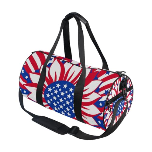 Bolsa de lona para viajes y deportes clásica del 4 de julio para hombres y mujeres