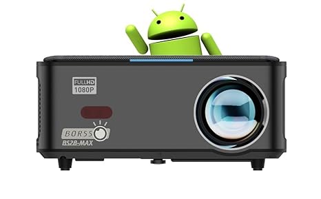 2025 BORSSO® BS28 MAX (Dark Edition) Projector for Home | Full HD 1080p Native | 1400 ANSI | Auto (Focus + Keystone) 4D & 4P Keystone & Zoom| HDMI…