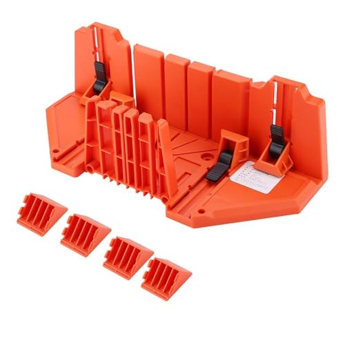 MOPFOL 14 Inch Miter Box with 4 Clamps - Adjustable Jaw ABS ...