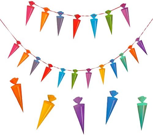 36-teilige Einschulungs-Deko Mit Spiral-Girlanden - Festliche Dekoration Für Schulanfang