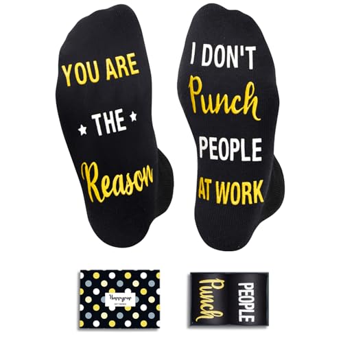 HAPPYPOP Coworker Gifts - Funny Coworker Appreciation Socks for Women