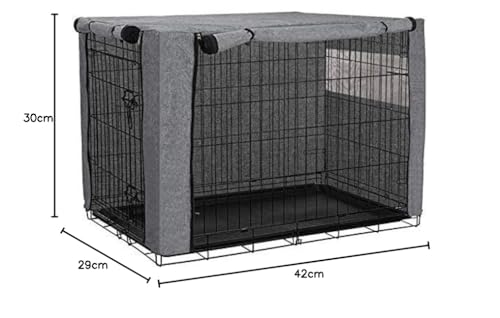 chengsan Abdeckung für Hundeboxen, für Drahtkäfige, für den Innen- und Außenbereich, langlebig und winddicht