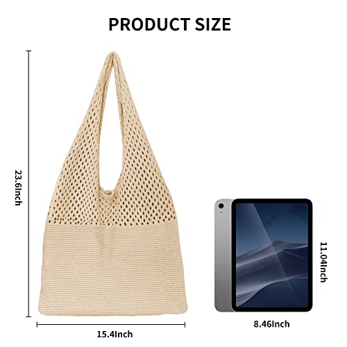 Lcsmaokin Crochet Tote Bag For Women Large Shoulder Shopping Bag Handbags Knitting Hollow Hobo Bag For Women Cute Tote Bags Shoulder Bag #TOP1