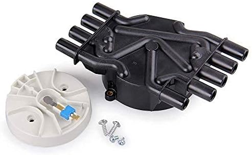 Ignition Distributor Set Brass Terminals Distributor Cap and Rotor Kit compatible with Chevrolet GMC Cadillac Vortec V8 5.0l 5.7l 7.4l Compatible Part Number DR474 DR331