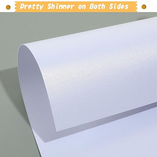 Papier cartonné blanc 250g irisé pour éviter les faire-part fragiles et ternes