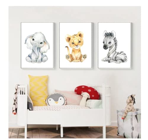 Moderno pequeño fresco y lindo animal sala de estar dormitorio corredor lienzo pintura 50 cm * 70 cm Cover