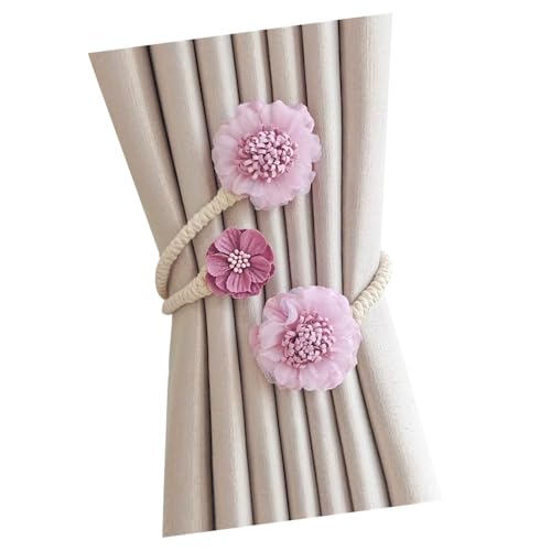 BABIBAOBEI Alzapaños flexibles para cortinas de flores artificiales, no requiere herramientas para un uso fácil, alzapaños de cortina con hebilla