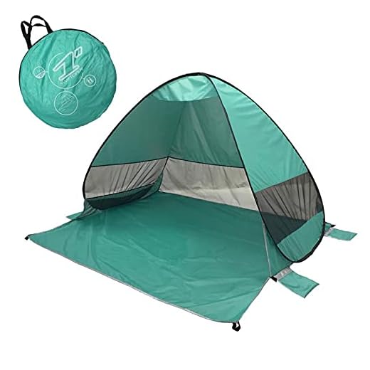 DAYMO - Tente de plage 190 x 160 cm avec protection UV 50 +, protection contre le vent, tente pop-up qui s'ouvre seule