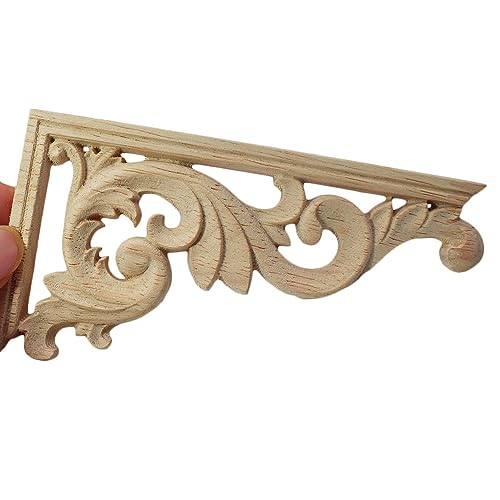 Calcomanía para en madera de 4 piezas: apliques de esquina decorativos para marcos y puertas 5