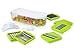 Gourmia GCU9215 Multipurpose Kitchen Dicer Set Mandoline, Julienne, Slicer, Chopper, Shredder,and Grater Set With 7 Interchangeable Stainless Steel Blades,Hand Guard&Storage Lid,BPA free