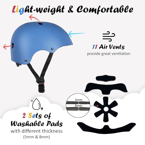 kids bike helmet adjustable and multi-sport from toddler to youth 3 sizes