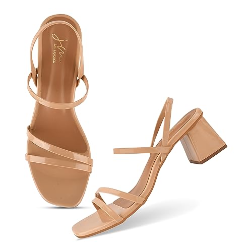 Image of JM LOOKS Fashion Women Stylish Casual Block Heel Sandal Fancy Solid Comfortable Sole For Womens & Girls