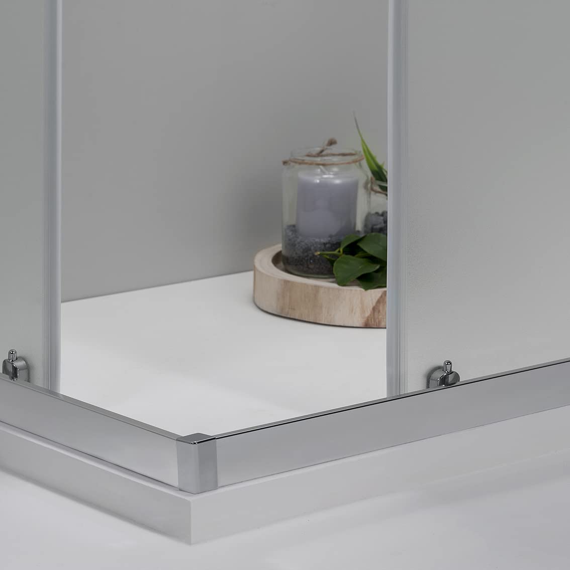 Box Doccia 3 Lati - Cabina Doccia con Porta Scorrevole, Cristallo Temperato 6mm, Anticalcare con Profilo Cromato, Chiusura Magnetica e Altezza 190 (80x80x80, Opaco)