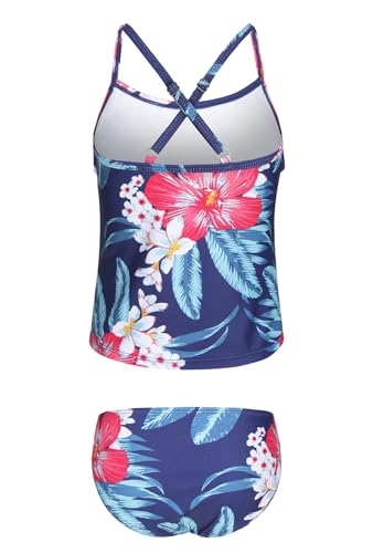 Image of Girls Two Piece Swimsuits Tankini Bathing Suit for Kids Hawaiian Swimwear Set 3-16 Years