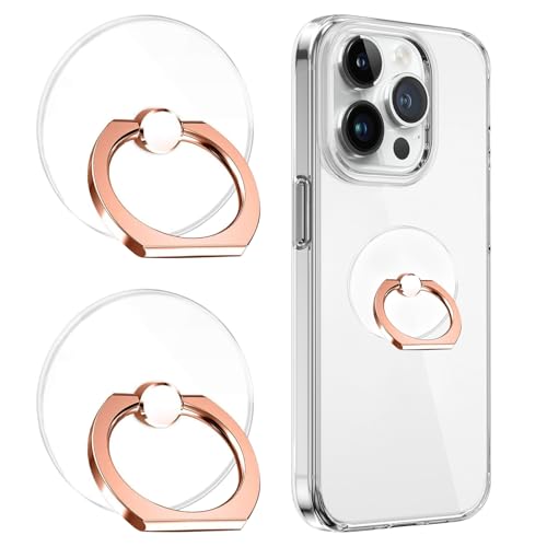 Amazon | スマホリング 丸形 2個入り バンカーリング ローズゴールド