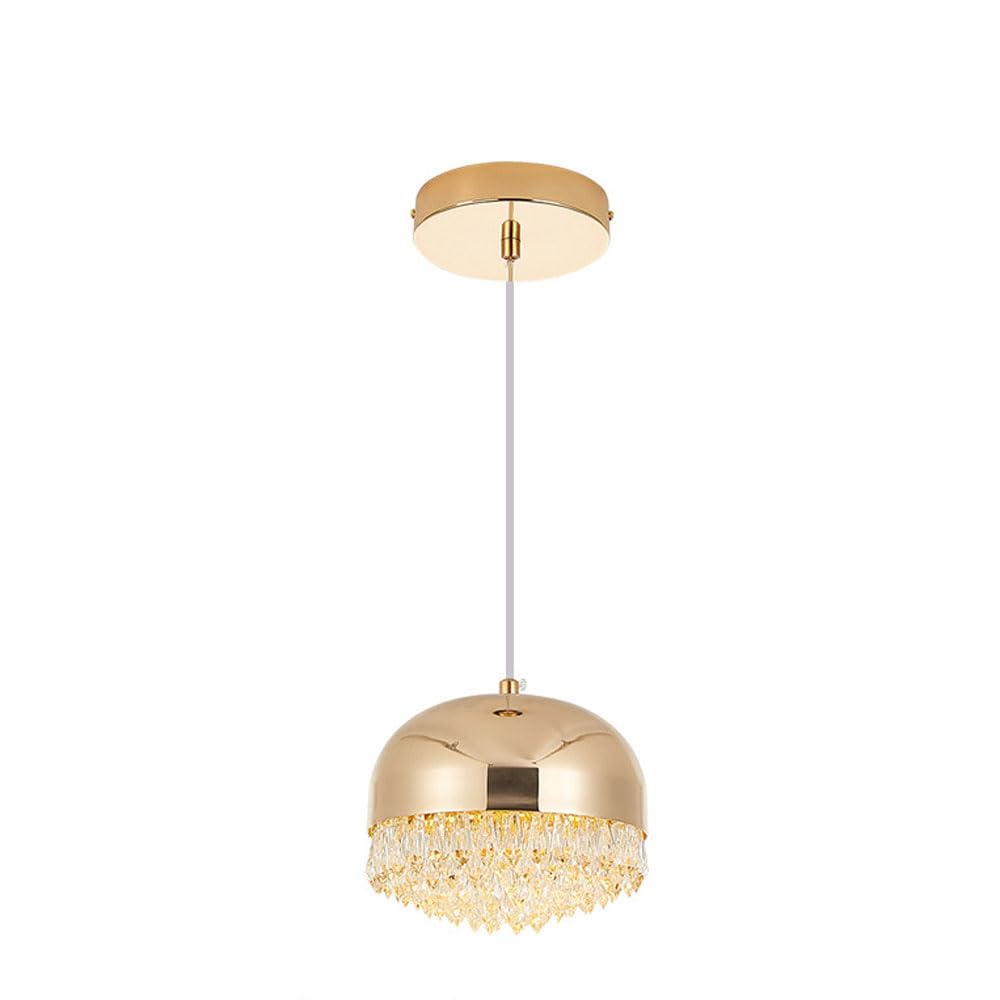 Lámparas colgantes LED de cristal de lujo y hierro modernas para comedor