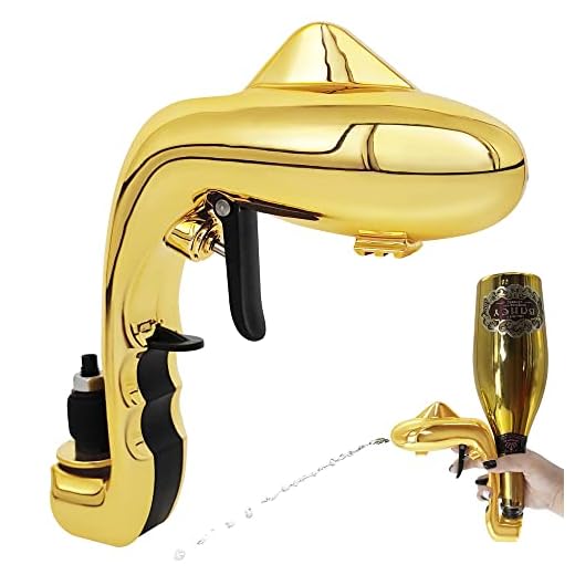 Champagne Gun Shooter,Adjustable Dolphin Champagne Spray Gun,Beer Gun Shooter with Longer Shooting Distance,Champagne Squirt Gun,Champagne Gun Sprayer,Party,Yacht,Birthday,Festival,Atmosphere Props