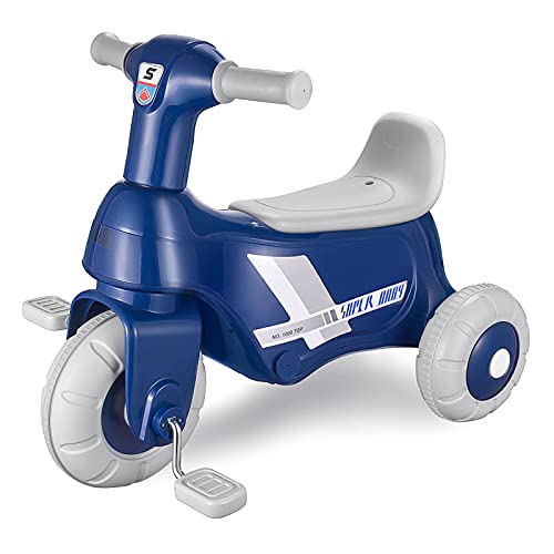 IMRARA Kids Electric Motorcycle Ride on Tricycle with Dual Drive Ways, Toddler Pedal Tricycle for Boys Girls 2 3 4 Years, Kids Ride on car Toy, Electric or Pedal Powered Modes, 6V Rechargeable Battery