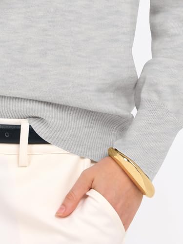 Image of ANRABESS Women Long Sleeve Rolled Neck Fall Lightweight Sweaters Top
