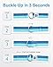 Tumaz Yoga Strap/Stretch Bands [15+ Colors, 6/8/10 Feet Options] with Extra Safe Adjustable D-Ring Buckle, Durable and Comfy Delicate Texture - Best for Daily Stretching, Physical Therapy, Fitness