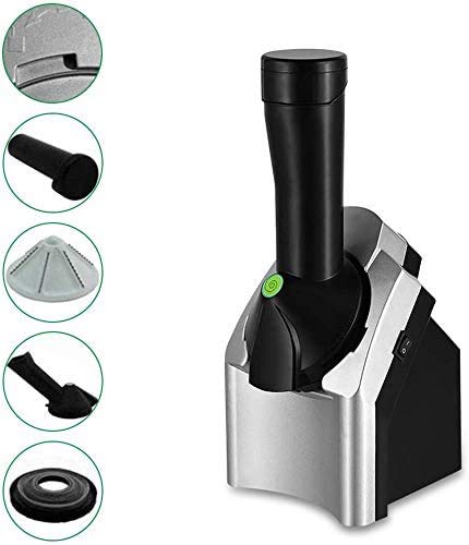 1 combination Fruit Soft Serve Frozen Dessert Electric Ice Cream Maker, Electronic Frozen Yogurt Machine Sorbet, for Frozen Fruit Dessert Portable Household Use