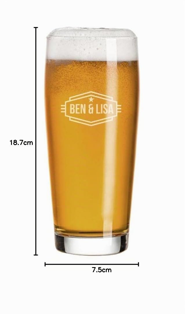 Amikado Verre à bière prénom et Son Coffret gravé Photo