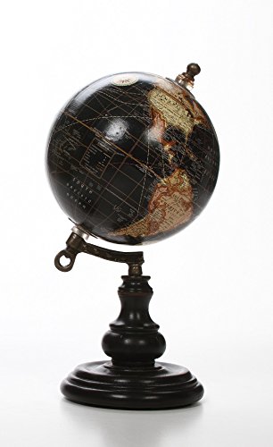 Hosley 10 Inch High Globe on Wooden Stand. A great gift for Father's Day for your Home birthdays hol