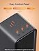 GoveeLife Electric Heater, Low Energy 80° Oscillating PTC Ceramic Heater with Thermostat, Heater Works with Alexa & Google Assistant, Overheating & Tip-Over Protection,Energy-Saving-ECO-Mode