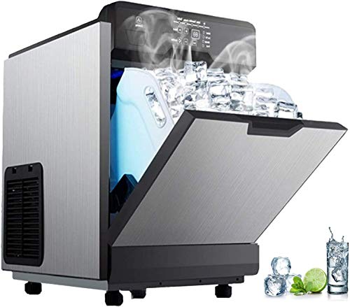 2 in 1 Commercial ice Machine with Water dispenser56 lbs in a 24- Commercial ice Machine 32 Cubes in one Cycle for The Office Snack bar