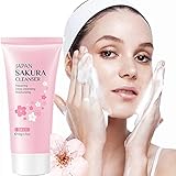Face Sakura Cleanser Deep Cleaning Foaming Cream Repairing Deep Cleansing Moisturzing Balance Oil Water