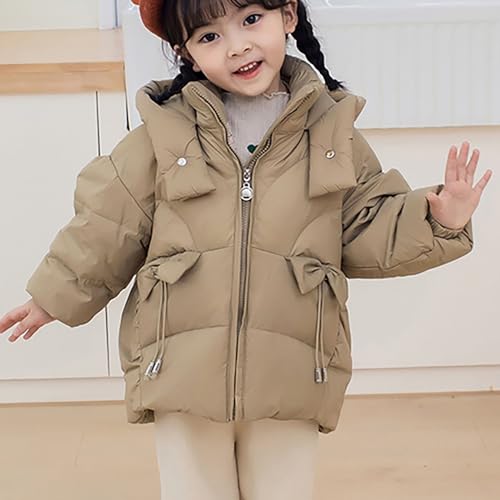 Kids Girls Boys Winter Warm Thick Solid Cotton Long Sleeve Jacket Coat Clothes Girls Padded Outfit Size 83