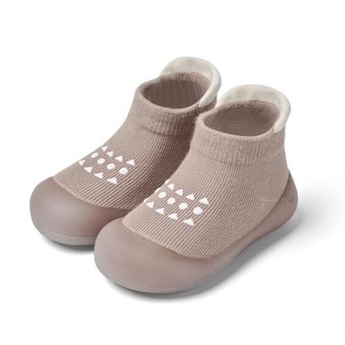 Image of Bearbay Baby Sock Shoes Baby Walking Shoes Infant Non-Slip Breathable Slippers with Soft Rubber Sole Baby Boys Girls Sneakers