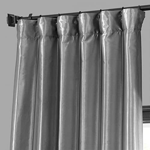 Hpd Half Price Drapes Blackout Curtains For Bedroom - Faux Silk Taffeta 50 X 96 (1 Panel), Ptch-Bo112-96, Platinum #TOP2