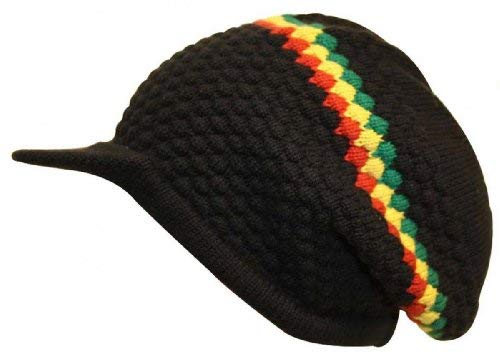 CRAZY LIZARD Superbe Rasta Chapeau mou de style de bonnet avec 3 bandes de couleurs rasta de reggae Cover