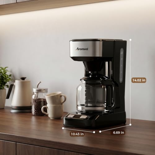 Aromvel 12 Cup Programmable Coffee Maker, 24-Hour Delay Brew, Drip Coffee — view 6