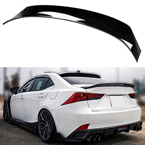 AR Style High Kick Duckbill Gloss Black Trunk Lid Spoiler Wing Compatible with 2014-2020 Lexus IS200 IS300 IS350
