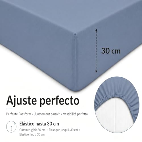 Parure de lit 160x200 en microfibre brossée ultra douce et durable - 5
