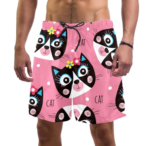Swim shorts homme chat mignon parfait pour vos après-midi piscine et plage