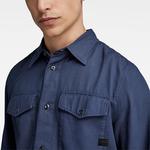 G-STAR RAW Herren Marine Slim Hemd, Blau (Sartho Blue gd D20165-D454-B597), XS – Ansicht 6