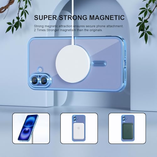 Image of Misea Magnetic for iPhone 16 Case Compatible with MagSafe Light Blue