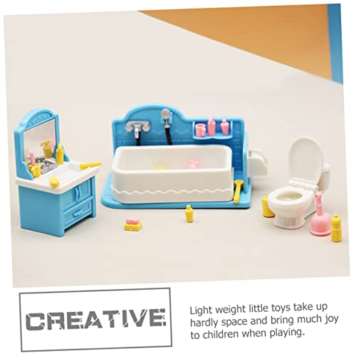 Toyvian 1 Conjunto De Brinquedos Para Lavatório De Casa De Boneca Móveis De Casa Minúsculos Acessóri