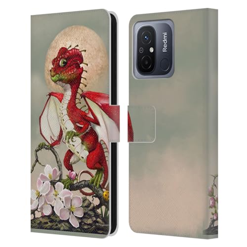 Head Case Designs �������C�Z���X �X�^�����[�E�����\�� ���b�h �t���[�c �K�[�f�� �h���S���Y 3 ���U�[ �u�b�N �E�H���b�g �P�[�X�J�o�[ Xiaomi Redmi 12C �Ή�