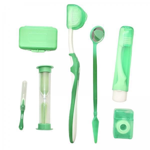 CALANDIS™ 2x8 Kit Orthodontic Set Oral Care Cleaning Protective Wax Brush Floss Green | Other Health Care Supplies | Health Care-picture-21